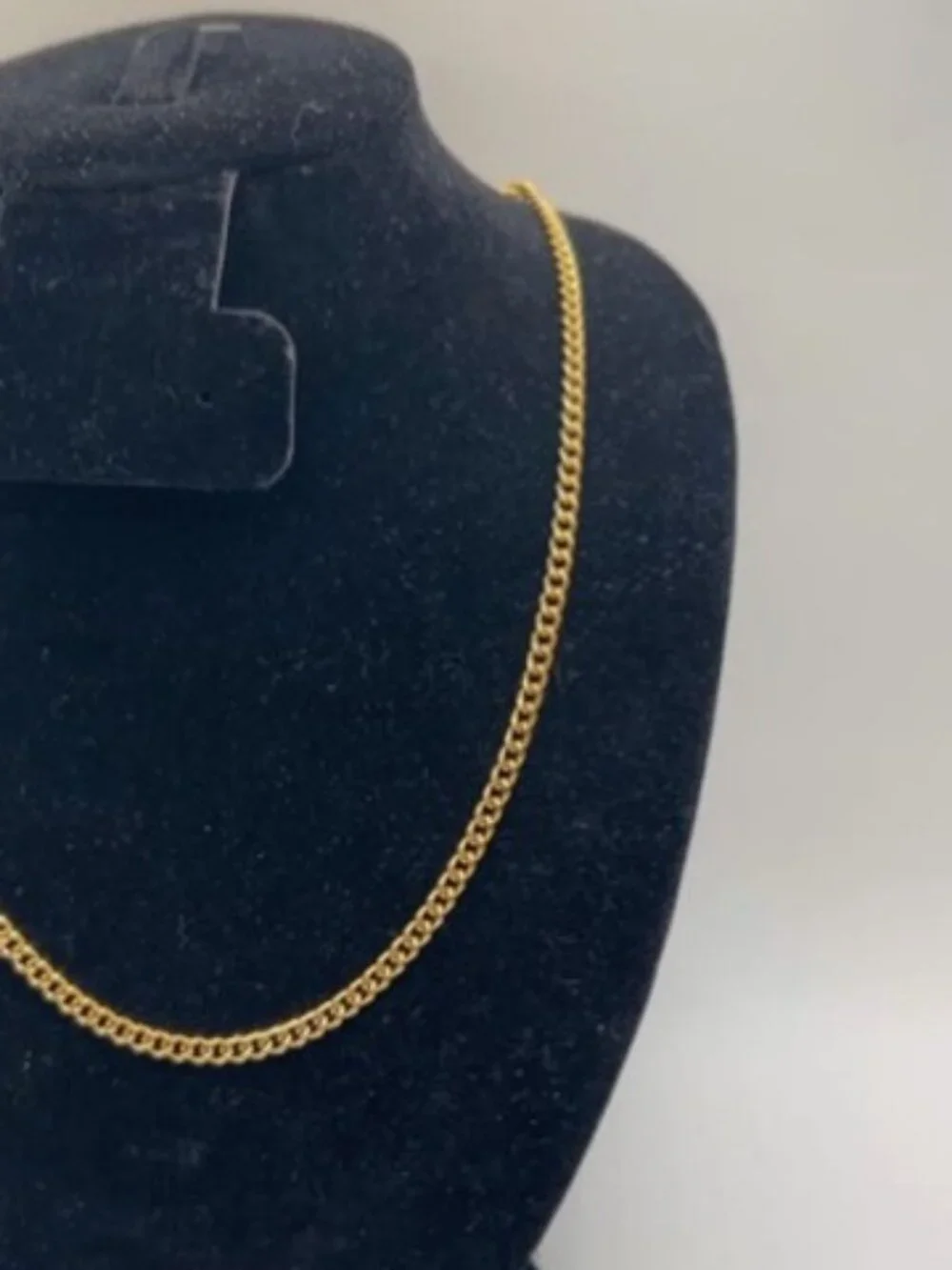 Mens Real Gold Cuban Chain 3mm 22 Inch Solid Stainless Steel Plated Waterproof